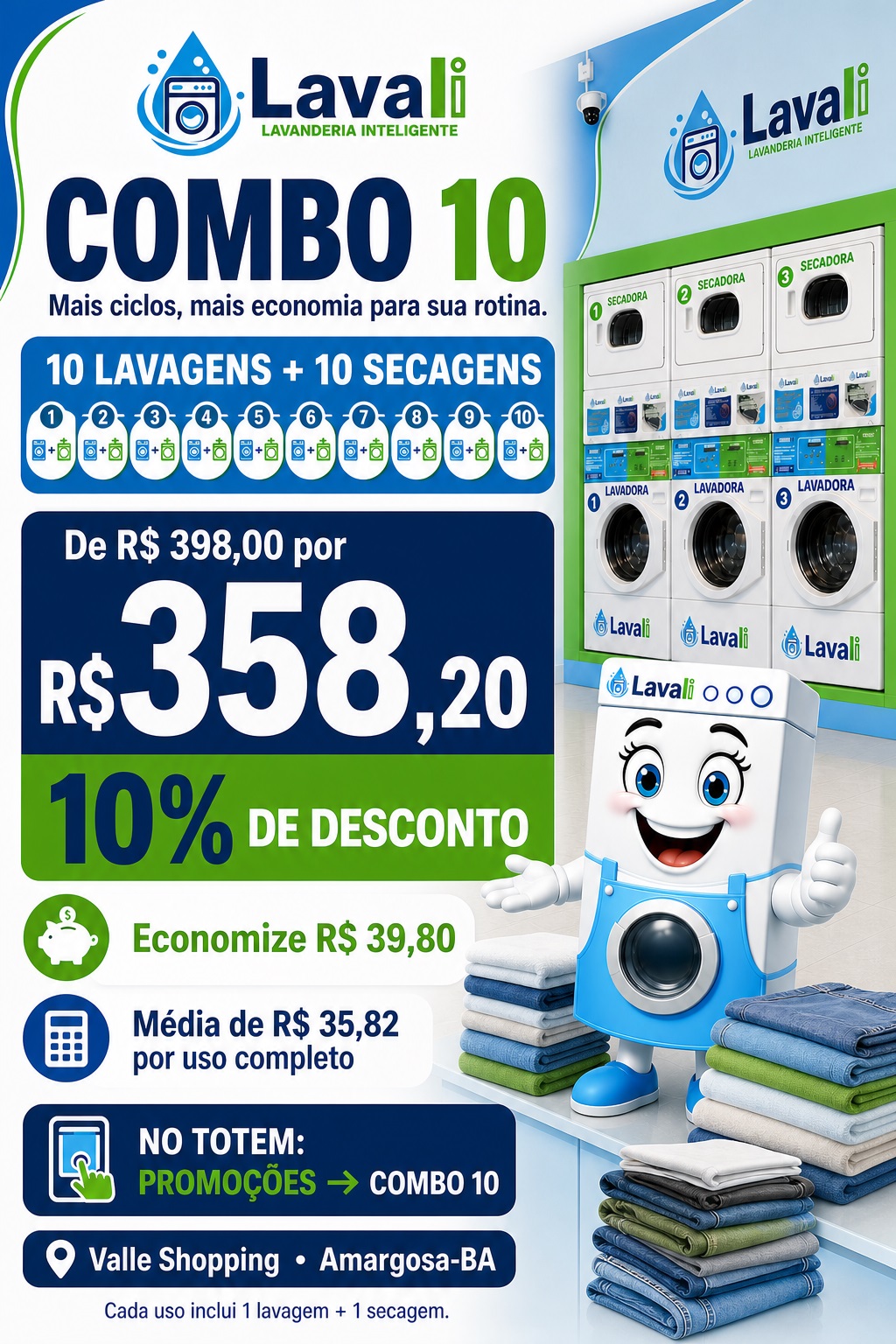 Promoção Combo 10 Lavali
